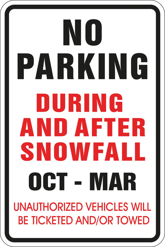 Apartment/Condo - No Parking - Snow Fall