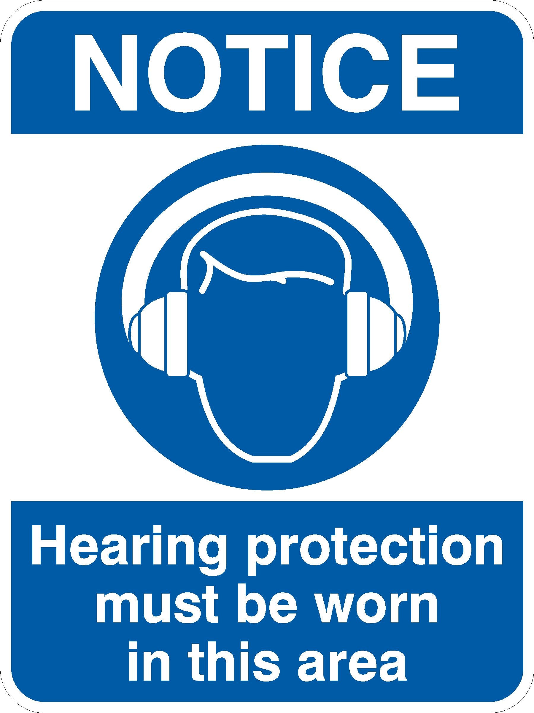 thumbnail image 2 of Hearing And Eye Protection Mandatory Safety Sign - Plaque Sticker Decal 2 of 4