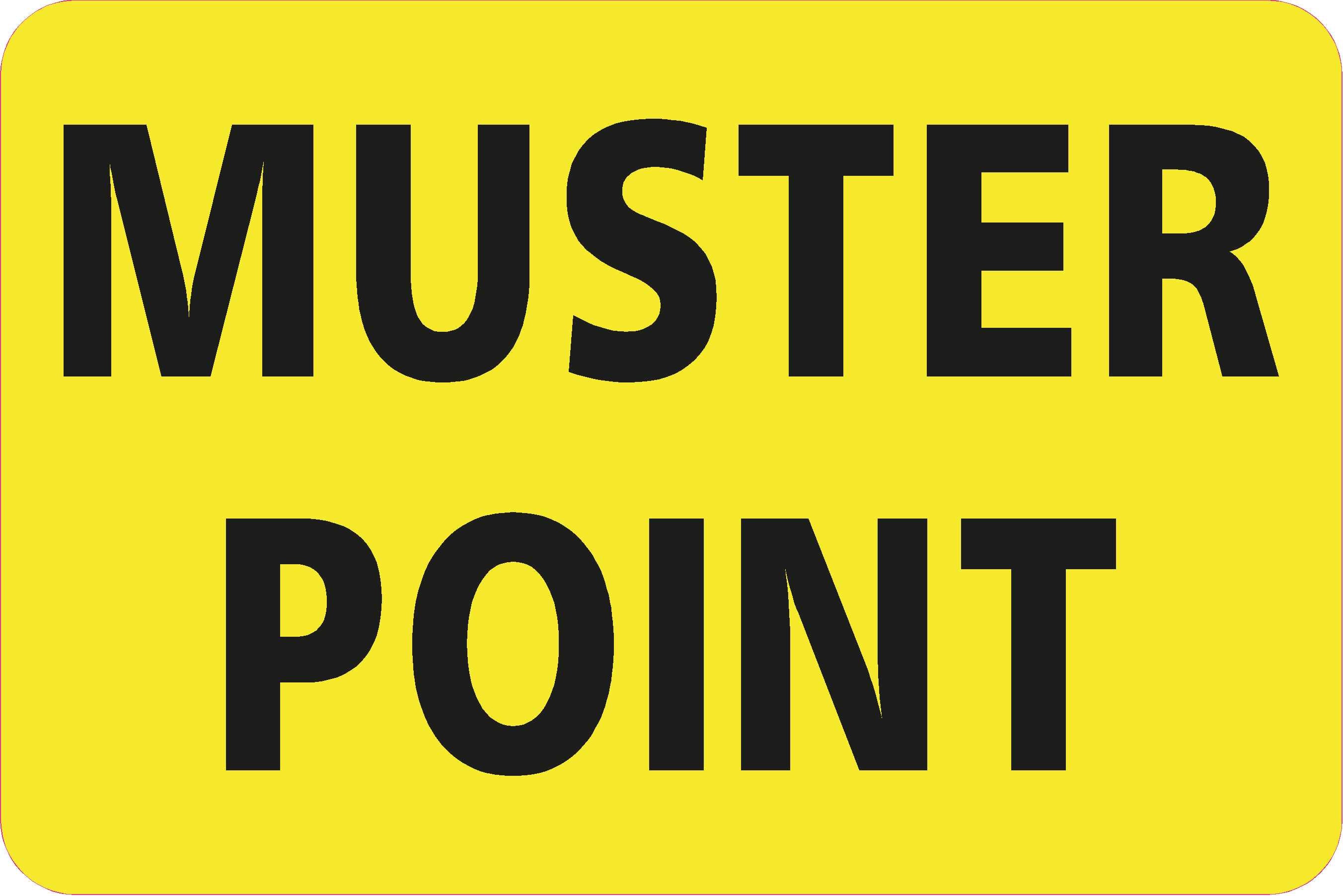 Muster Point - Yellow / Black – LB Signs OnLine