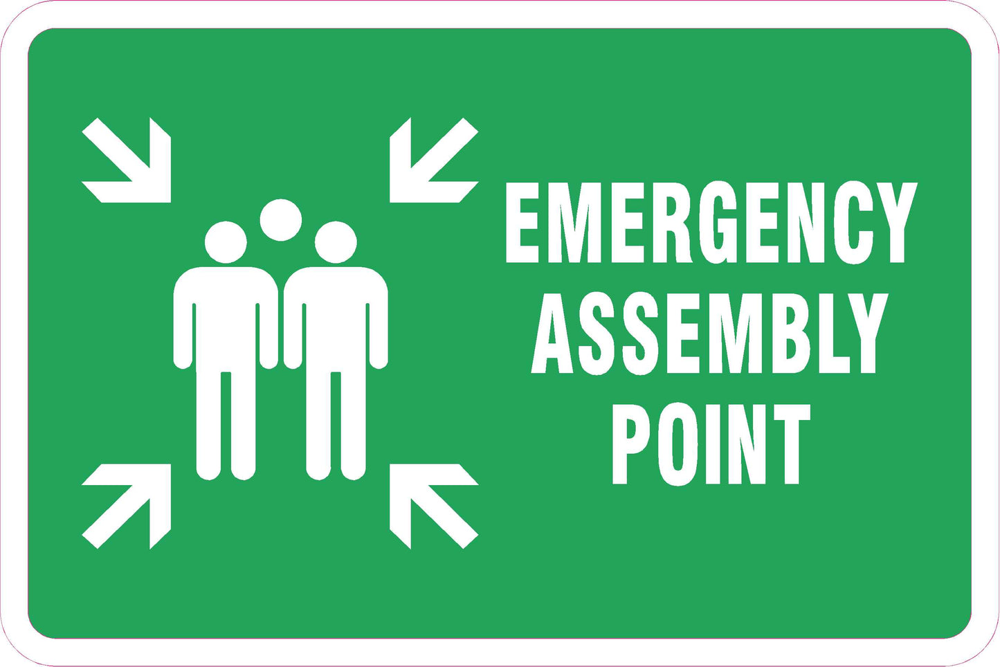 Emergency Assembly Point - Green / White